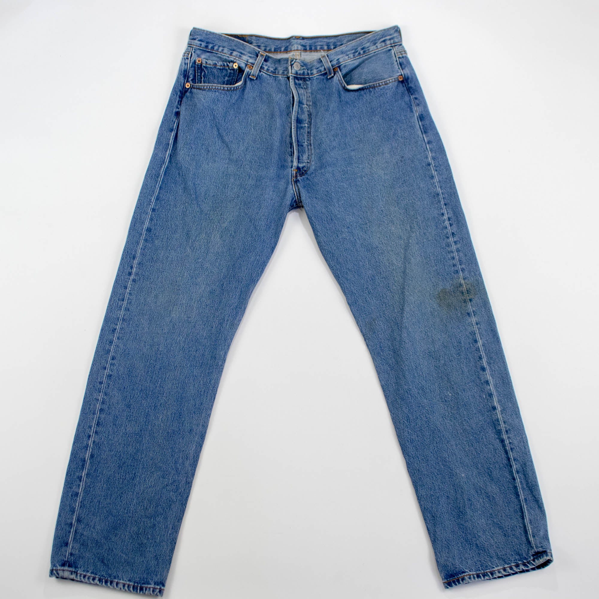 90's Waist Sz 34 35 USA Made Levis 501 Jeans – Reunion Vintage