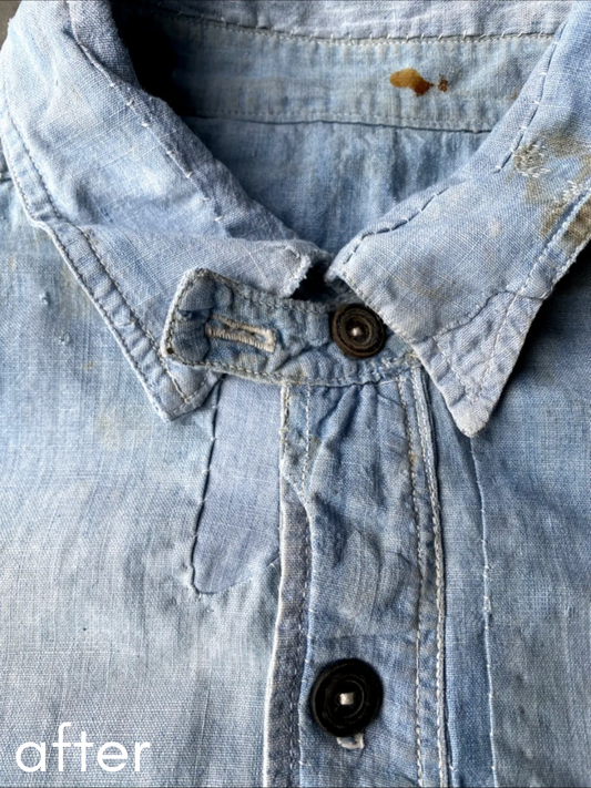 Chin Strap Chambray Popover