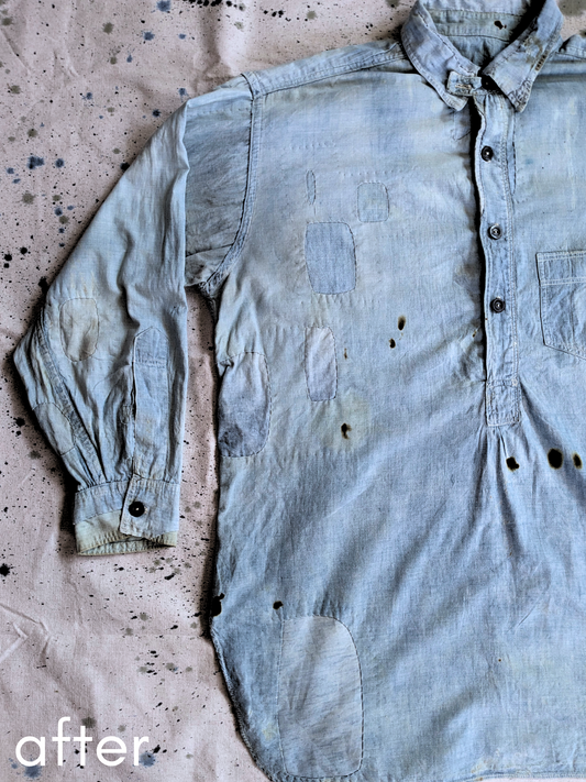 Chin Strap Chambray Popover