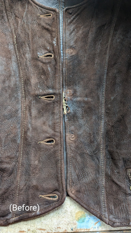 40s Vest with New Leather Patch