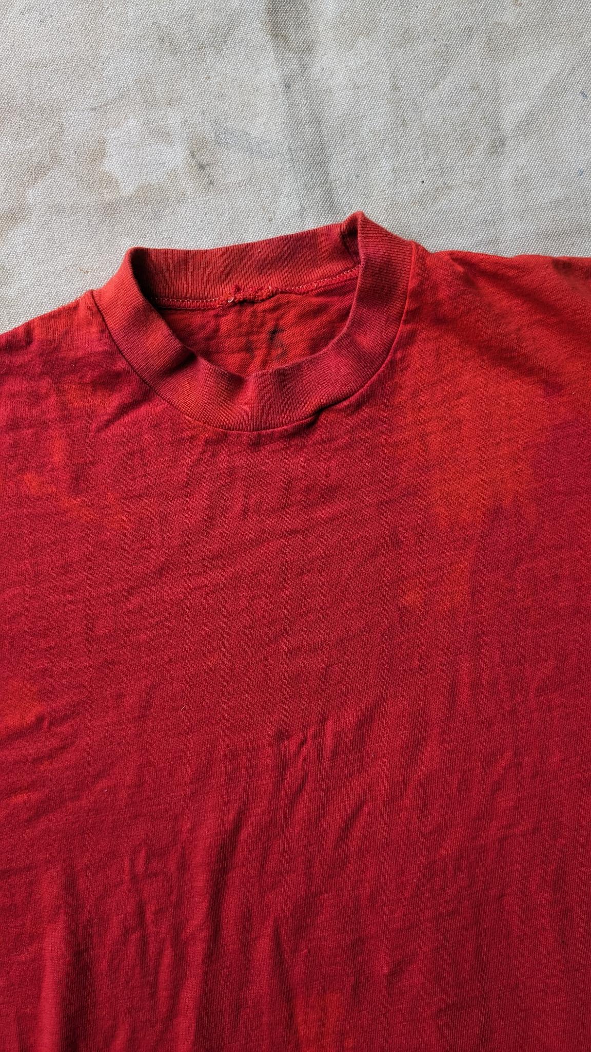All cotton red tee